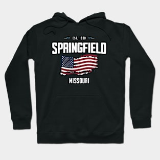 Springfield Missouri - Old Glory Patriotic USA Flag July 4th Hoodie